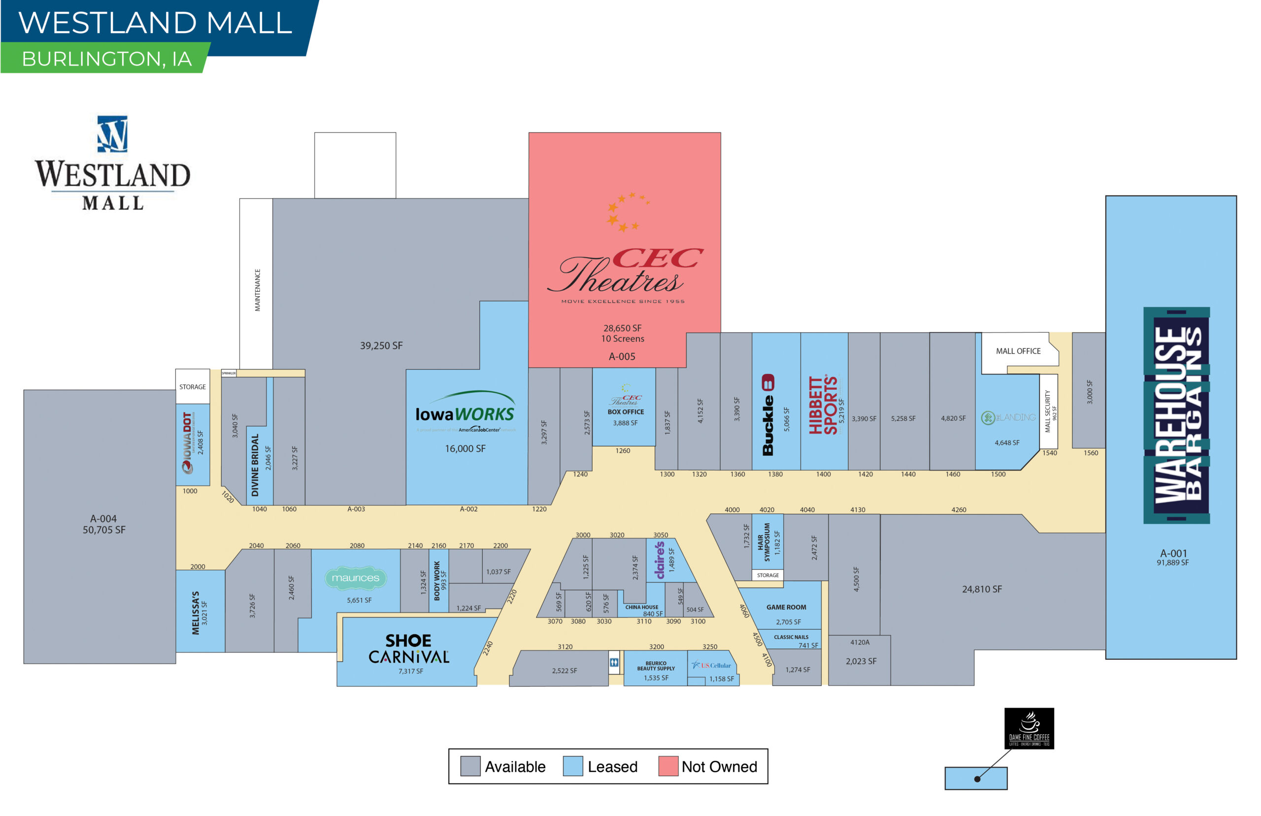 Burnsville Mall Map